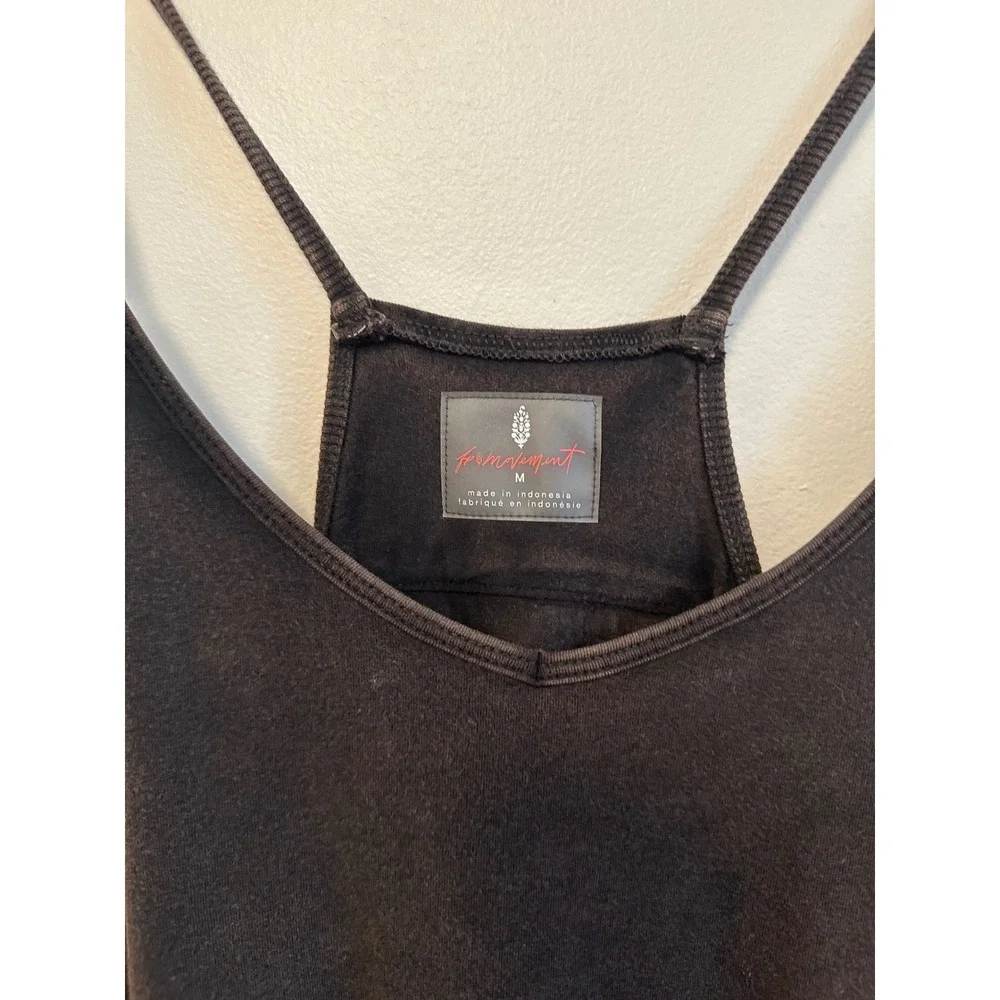 Free People x FP Movement Hot Shot Onesie in Washed Black | Size Large